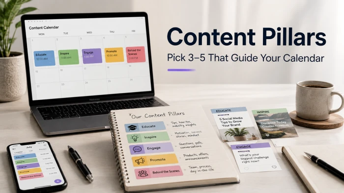 Social Media Content Pillars: How to Pick 3–5 That Constrain Your Calendar